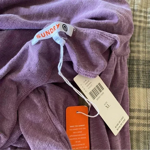 Sundry Anthropologie Midi-Maxi Dress Muted Purple Twist Front Sleeveless: XL (4) - Picture 11 of 14